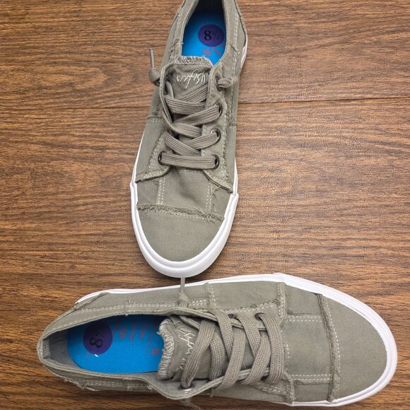 BLOWFISH Malibu Women's Fabric Upper Laced Up Sneakers - Khaki Green - Size 8.5M - Picture 6 of 16